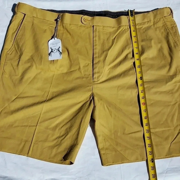 NWT Peter Christian Yellow Mustard Color Mens Shorts Size 50 - Picture 9 of 11
